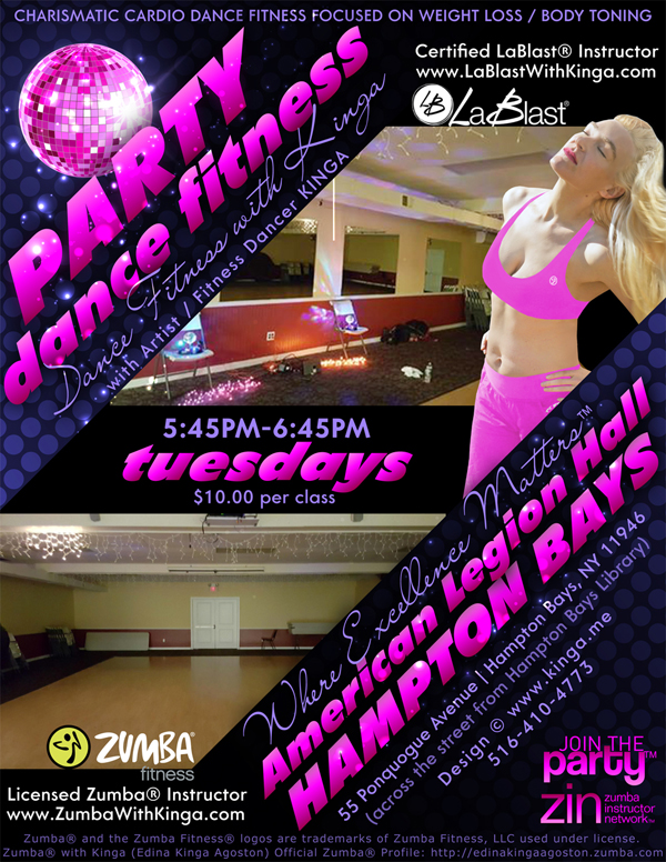 Zumba with Kinga at American Legion Hall in Hampton Bays Library Long Island New York