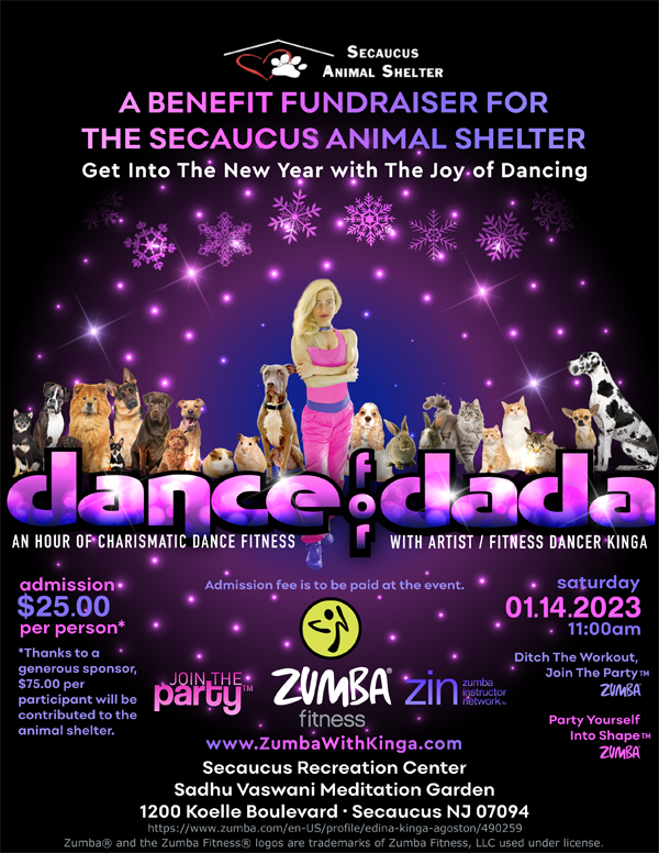 Dance For Dada Zumba Benefit Fundraiser For The Secaucus Animal Shelter