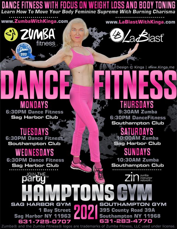 Zumba with Kinga at Hamptons Gym in Sag Harbor and Southampton Long Island Hamptons New York