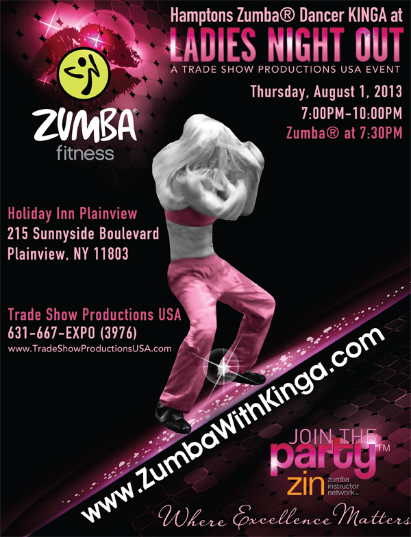 Hamptons Zumba Dancer KINGA at Tradeshow Productions USA Ladies Night Out at Holiday Inn Plainview, Long Island, New York