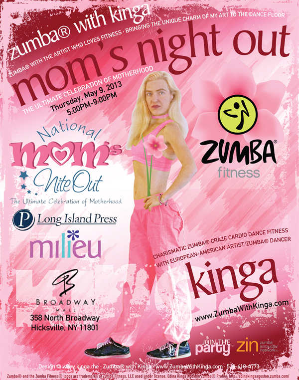 Hamptons Zumba Dancer KINGA at Long Island Press' National Mom's Night Out Broadway Mall Hicksville, Long Island, New York
